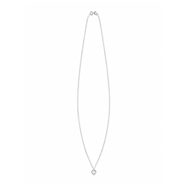 Colar Pingente coração em prata 925 com corrente delicada, joia feminina minimalista e elegante para presente romântico ou uso diário.