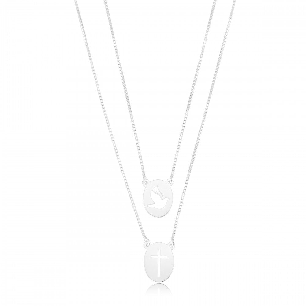 Escapulário Cruz e Espírito Santo