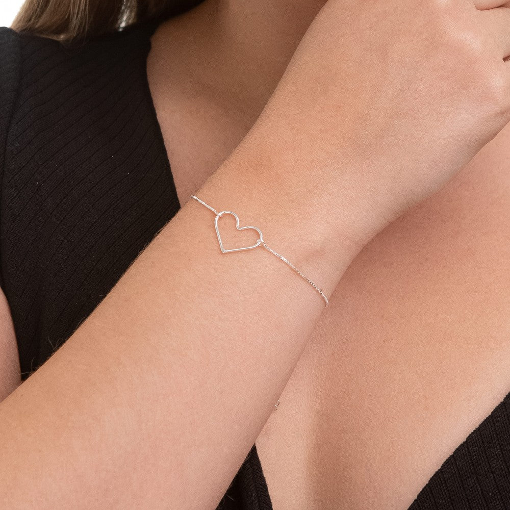 Pulseira Coração Vazado