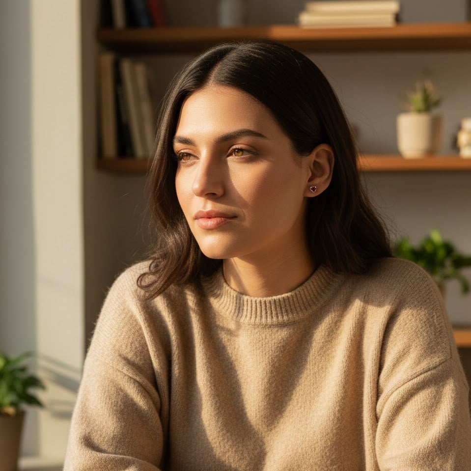 Brinco Coração Vermelho